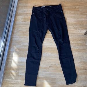 AG black skinny jeans, size 30